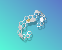 Load image into Gallery viewer, Hexagonal honeycomb Bracelet | Bracelet for Women | Crafted in 925 Sterling Silver
