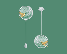 Load image into Gallery viewer, Spring Willow Swallow Drop Earring | Handmade Drop Earring Crafted in 925 Sterling Silver