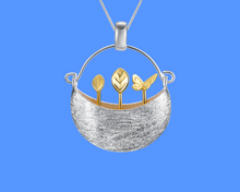Load image into Gallery viewer, Spring Flower Pot| Pendant with A Chain | Crafted in 925 Sterling Silver