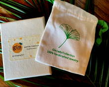 Load image into Gallery viewer, "Be A Gin Lady" | 100% Handcrafted Ginkgo Leaf Earrings