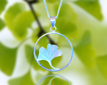 Load image into Gallery viewer, "Be A Gin Lady" | 100% Handcrafted Ginkgo Leaf Pendant | Pendant Comes with A Chain