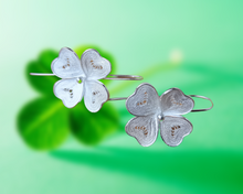 Load image into Gallery viewer, Four-leaf Colver Earrings | 100% Handcrafted Four-Leaf Clover Earrings