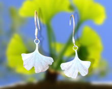 Load image into Gallery viewer, "Be A Gin Lady" | 100% Handcrafted Ginkgo Leaf Earrings