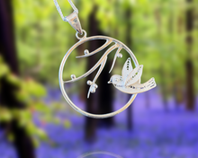 Load image into Gallery viewer, "I Believe I Can Fly" Pendant for Women | 100% Handcrafted with 999 Pure Silver | With a Silver Chain