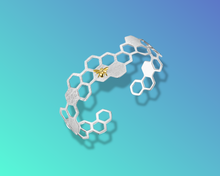 Load image into Gallery viewer, Hexagonal honeycomb Bracelet | Bracelet for Women | Crafted in 925 Sterling Silver
