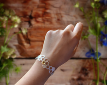 Load image into Gallery viewer, Hexagonal honeycomb Bracelet | Bracelet for Women | Crafted in 925 Sterling Silver
