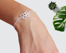 Charger l&#39;image dans la galerie, Bracelet Lotus | Bracelet femme | Fait en argent S925
