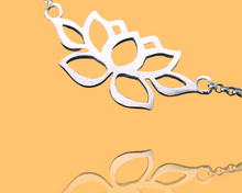 Charger l&#39;image dans la galerie, Bracelet Lotus | Bracelet femme | Fait en argent S925
