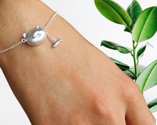 Charger l&#39;image dans la galerie, Bracelet Chat chasseur | Bracelet argent femme | Fait en argent S925 
