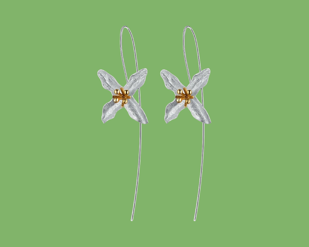 Flower Mill Drop Earrings | Handmade Drop Earring Crafted in 925 Sterling Silver