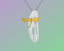 Load image into Gallery viewer, The Secret World of Dragonflies | Pendant with A Chain | Crafted in 925 Sterling Silver
