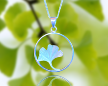 Load image into Gallery viewer, &quot;Be A Gin Lady&quot; | 100% Handcrafted Ginkgo Leaf Pendant | Pendant Comes with A Chain
