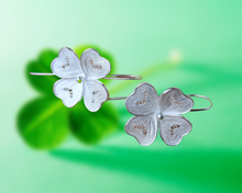 Load image into Gallery viewer, Four-leaf Colver Earrings | 100% Handcrafted Four-Leaf Clover Earrings
