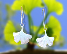 Load image into Gallery viewer, &quot;Be A Gin Lady&quot; | 100% Handcrafted Ginkgo Leaf Earrings
